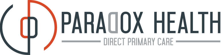 Paradox Health Direct Primary Care Red Black Gray Logo